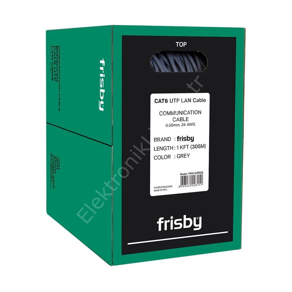 Frisby Fnw-cat622 Cat6 305m Utp Kablo Gri