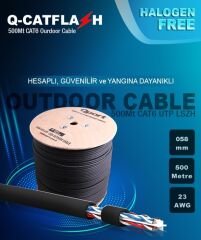 Qport 500m Cat6 Makarali Outdoor Lszh Kablo (q-catflash)