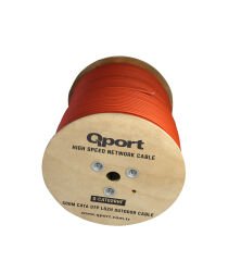 Qport 500m Cat6 Outdoor Lszh Turuncu 23awg 0.58mm Halogen Free Kablo(q-cato2rhf)