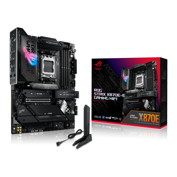 Asus Rog Strix X870E-E Gaming Wifi Am5 DDR5 Ses Glan Hdmi/Usb Sata3 Usb3.2 Atx