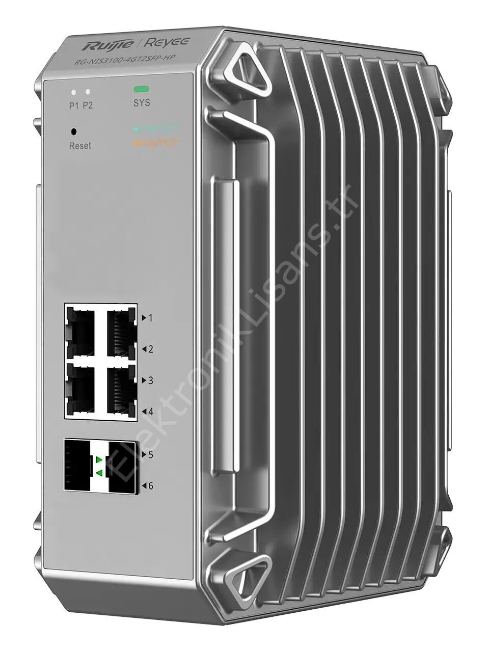 Ruijie RG-NIS3100-4GT2SFP-HP 4 Port 10/100/1000 PoE +2SFP 120W Endüstriyel Switch