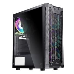 Gamebooster USB 3.0 4x12cm Fan Pencereli ATX Siyah Kasa (JBST-GBF3101B)