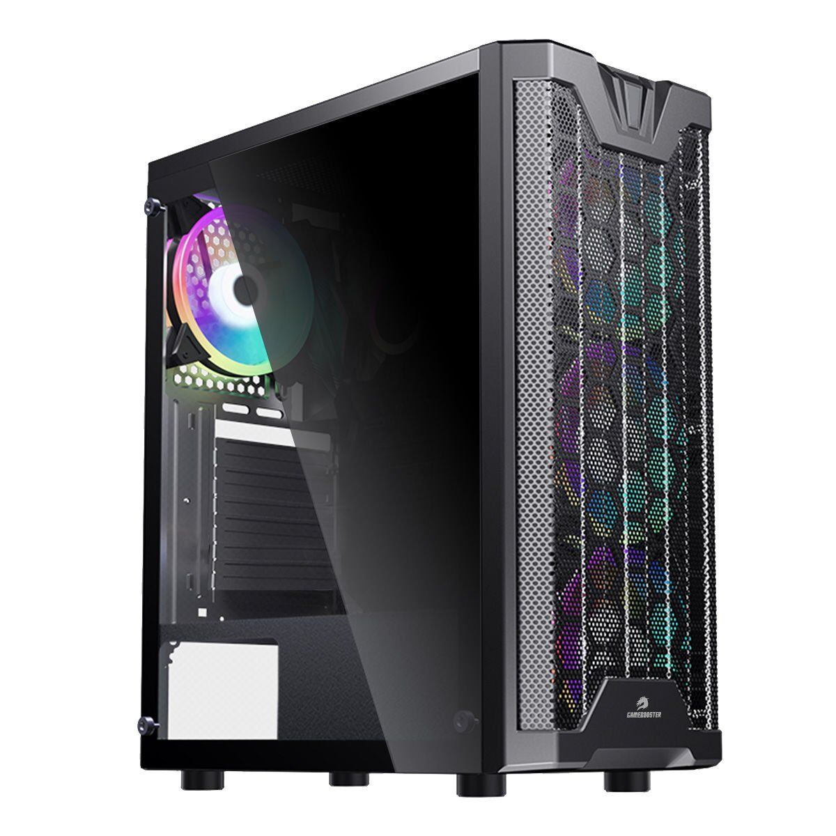 Gamebooster USB 3.0 4x12cm Fan Pencereli ATX Siyah Kasa (JBST-GBF3101B)