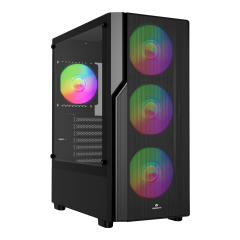 Gamebooster Crux 650W 80+ White USB3.0 4x12cm RGB Fan E-ATX Kasa (JBST-GBE650B)