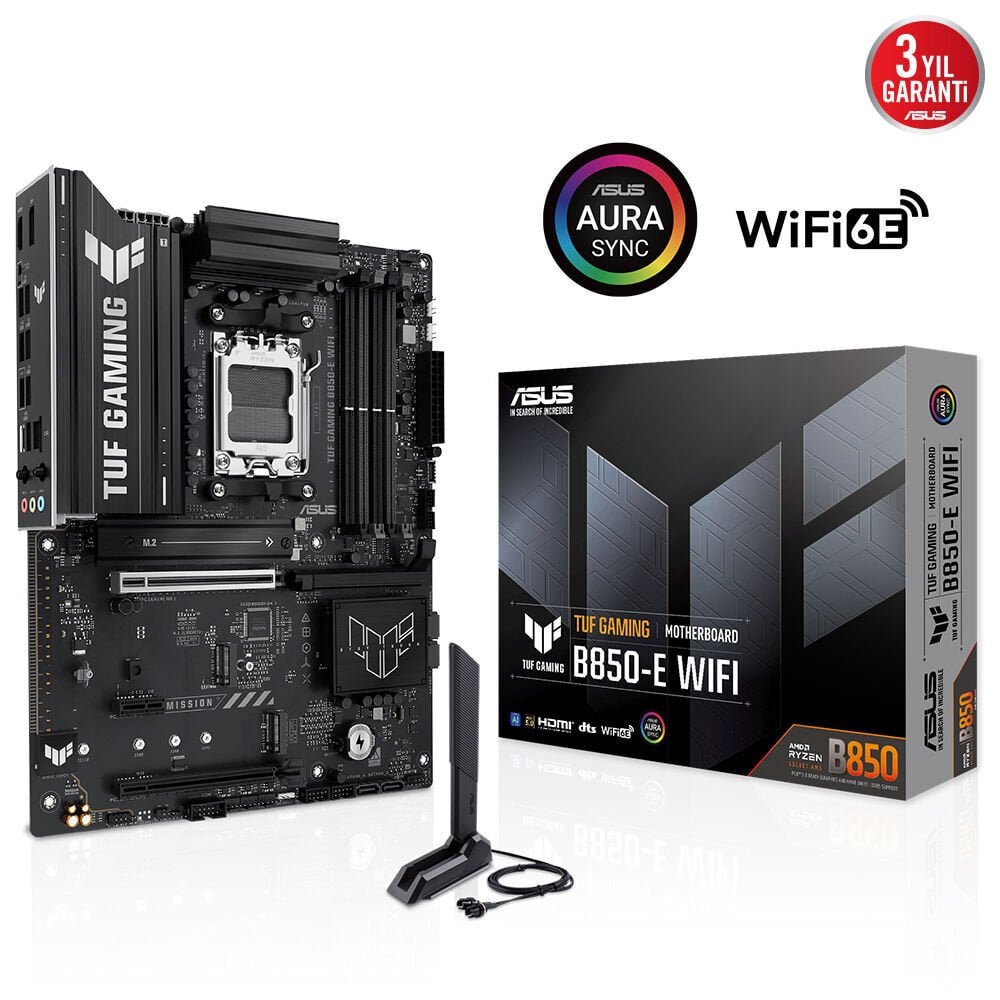 Asus Tuf Gaming B850-E WiFi AM5 DDR5 Ses Glan DP/HDMI Sata3 USB3.2 ATX