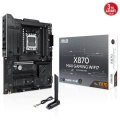 Asus X870 Max Gaming Wifi7 AM5 DDR5 Ses Glan Hdmi/Usb Sata3 Usb3.2 Atx