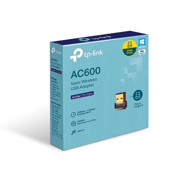 Tp-Link Archer T2U Nano AC600 Dual Band Usb Adaptor