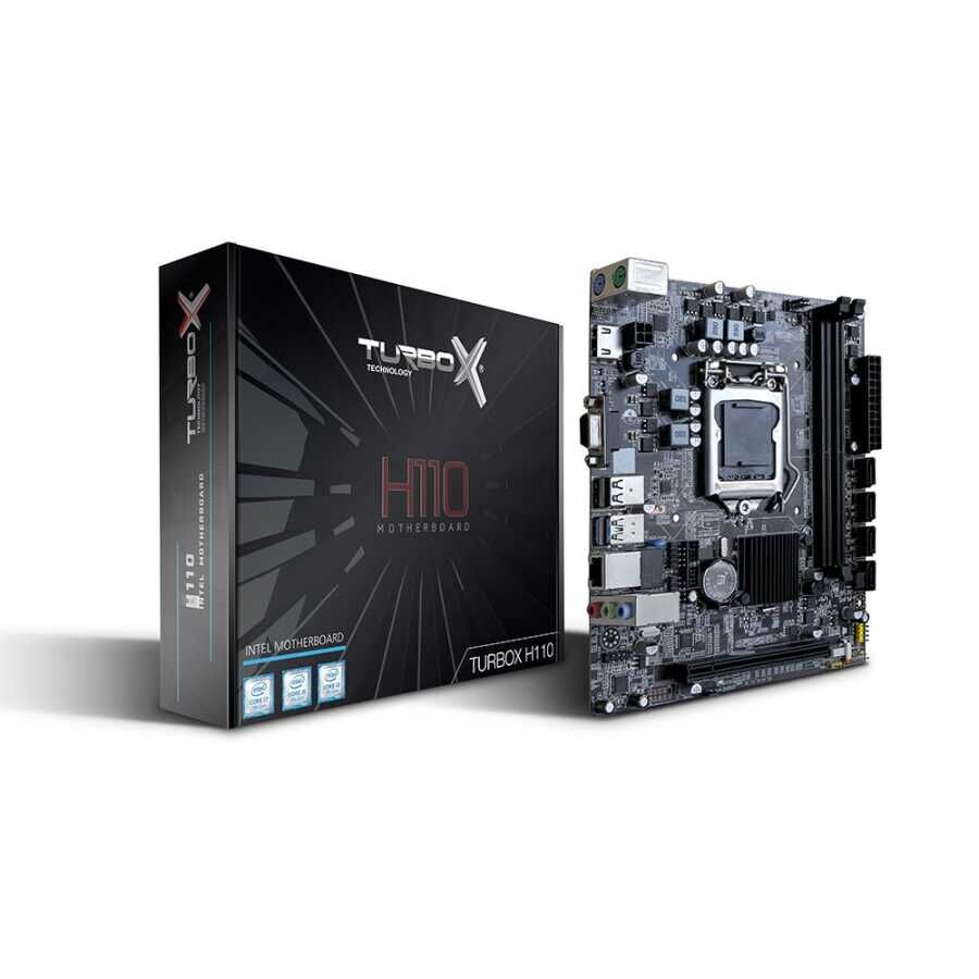Turbox Workprof R H110 1151P DDR4 Ses GLAN HDMI/VGA SATA3 USB3.0 ATX