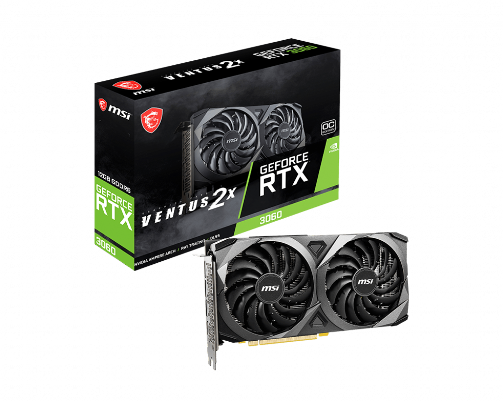 Msi Rtx3060 12gb Gddr6 192bit 3xdp/Hdmi (GeForce Rtx 3060 Ventus 2x 12g Oc)