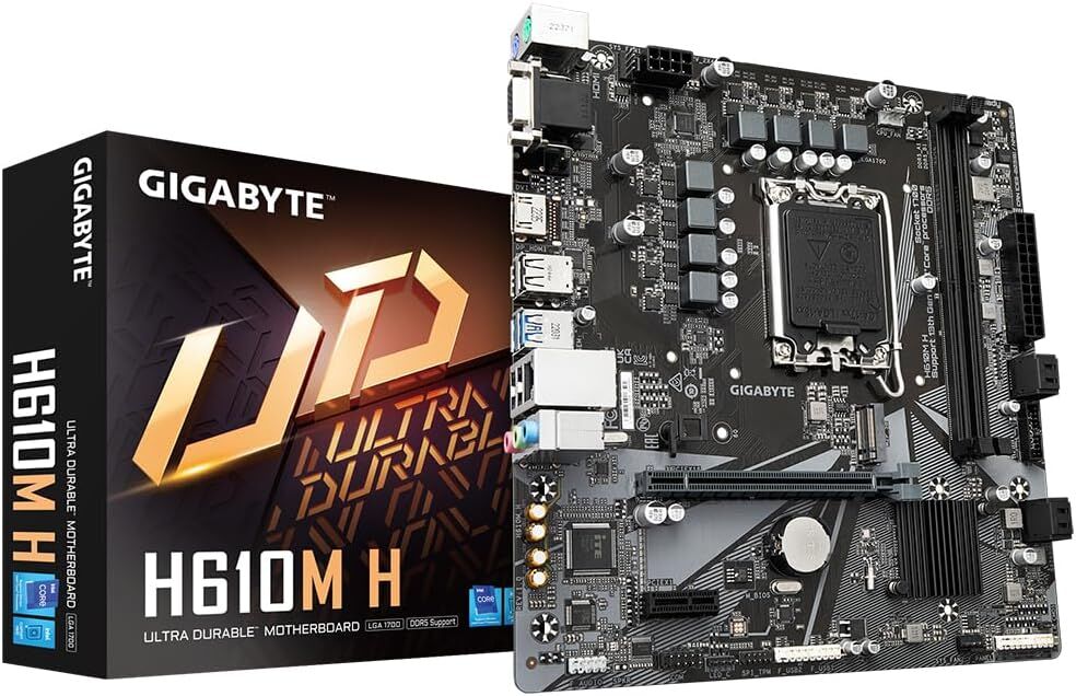 Gigabyte H610M-H V2 1700P DDR5 Ses GLAN HDMI/VGA SATA3 USB3.2 mATX
