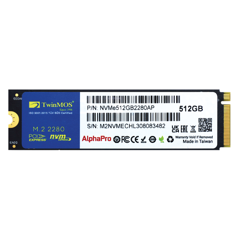 Twinmos 512 GB NVMe SSD 3600/3250 (NVMe512GB2280AP)