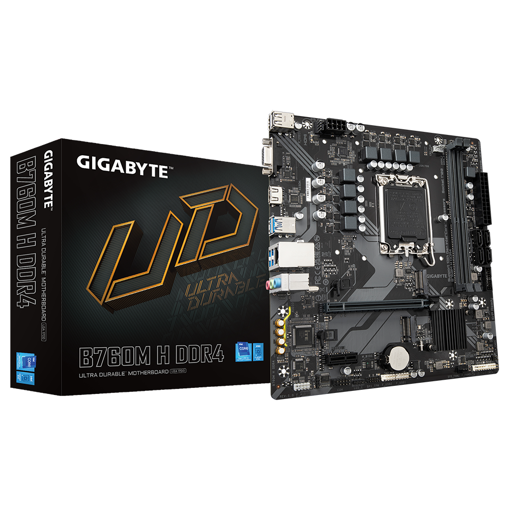 Gigabyte B760M-H-DDR4 1700P DDR4 Ses GLAN HDMI/D-Sub SATA3 USB3.2 mATX