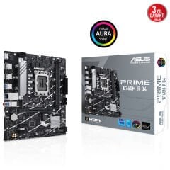 Asus Prime B760M-R-D4 1700P DDR4 Ses Glan HDMI SATA3 USB2.0 mATX