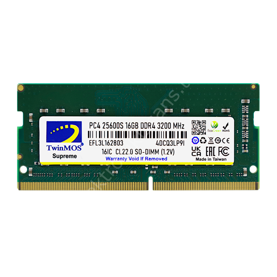 16 Gb Ddr4 3200mhz Twinmos Cl22 1.2v Sodimm