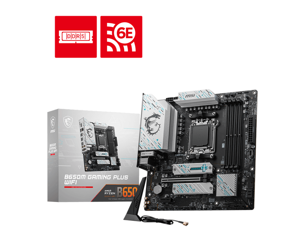 Msi B650M Gaming Plus Wifi Am5 Ddr5 Ses Glan Dp/Hdmi Sata3 Usb3.2 Matx