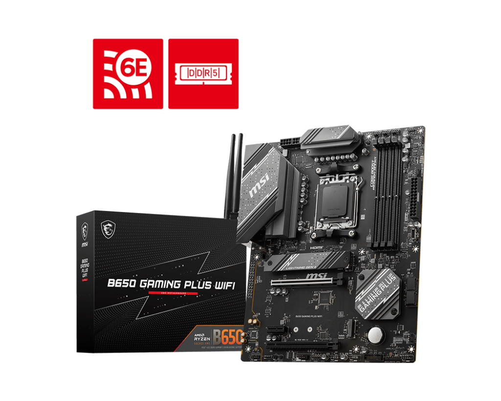 Msi B650 Gaming Plus Wifi Am5 Ddr5 Ses Glan Dp/Hdmi Sata3 Usb3.2 Atx