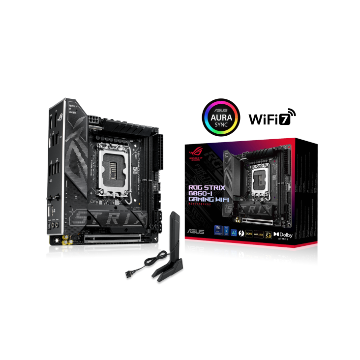 Asus Rog Strix B860-I Gaming Wifi 1851p Ddr5 Ses Glan Dp/Hdmi Sata3 Usb3.2 Mitx