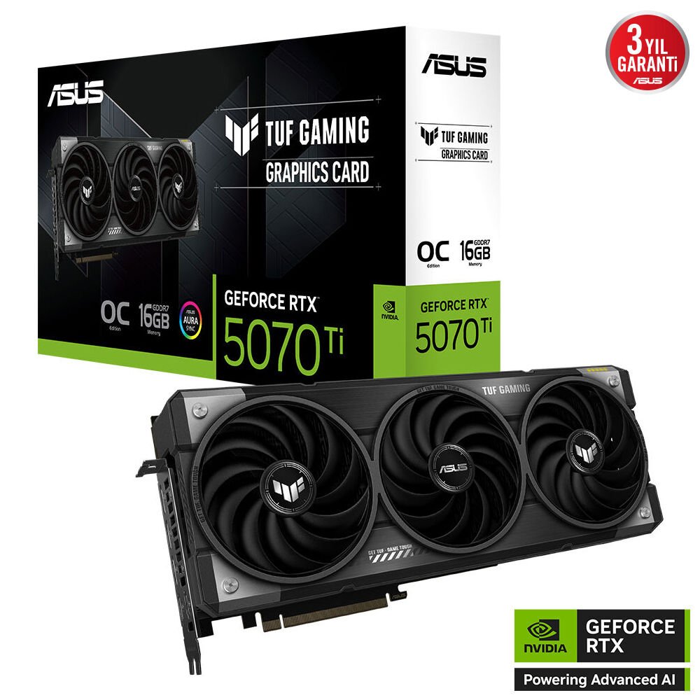 Asus RTX5070 Ti 16GB GDDR7 256 Bit 3xDP/2xHDMI (TUF-RTX5070TI-O16G-Gaming)