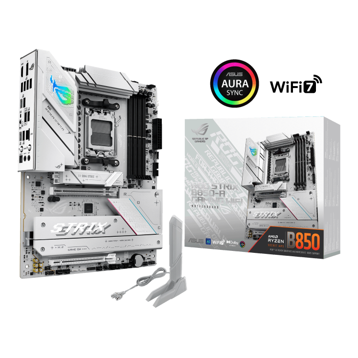 Asus Rog Strix B850-A Gaming Wifi AM5 DDR5 Ses Glan DP/HDMI Sata3 USB3.2 Atx