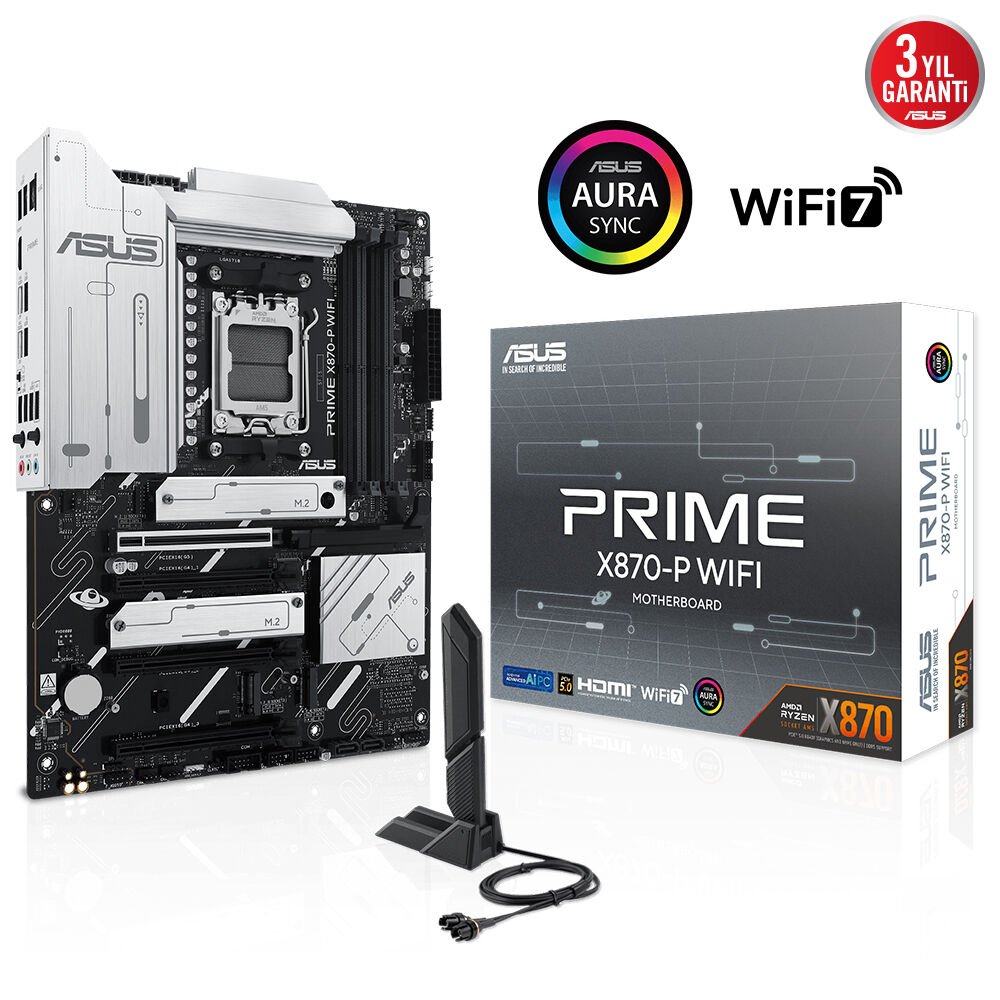 Asus Prime X870-P WiFi AM5 DDR5 Ses GLAN HDMI/USB SATA3 USB3.2 ATX
