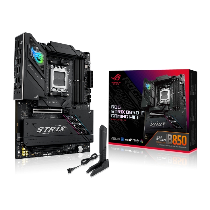 Asus Rog Strix B850-F Gaming Wifi AM5 DDR5 Ses Glan DP/Hdmi Sata3 Usb3.2 Atx