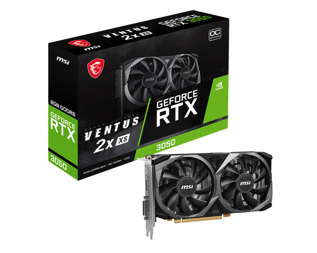 Msi Rtx3050 8gb Gddr6 128bit Dp/hdmi/vga (geforce Rtx 3050 Ventus 2x Xs 8g Oc)