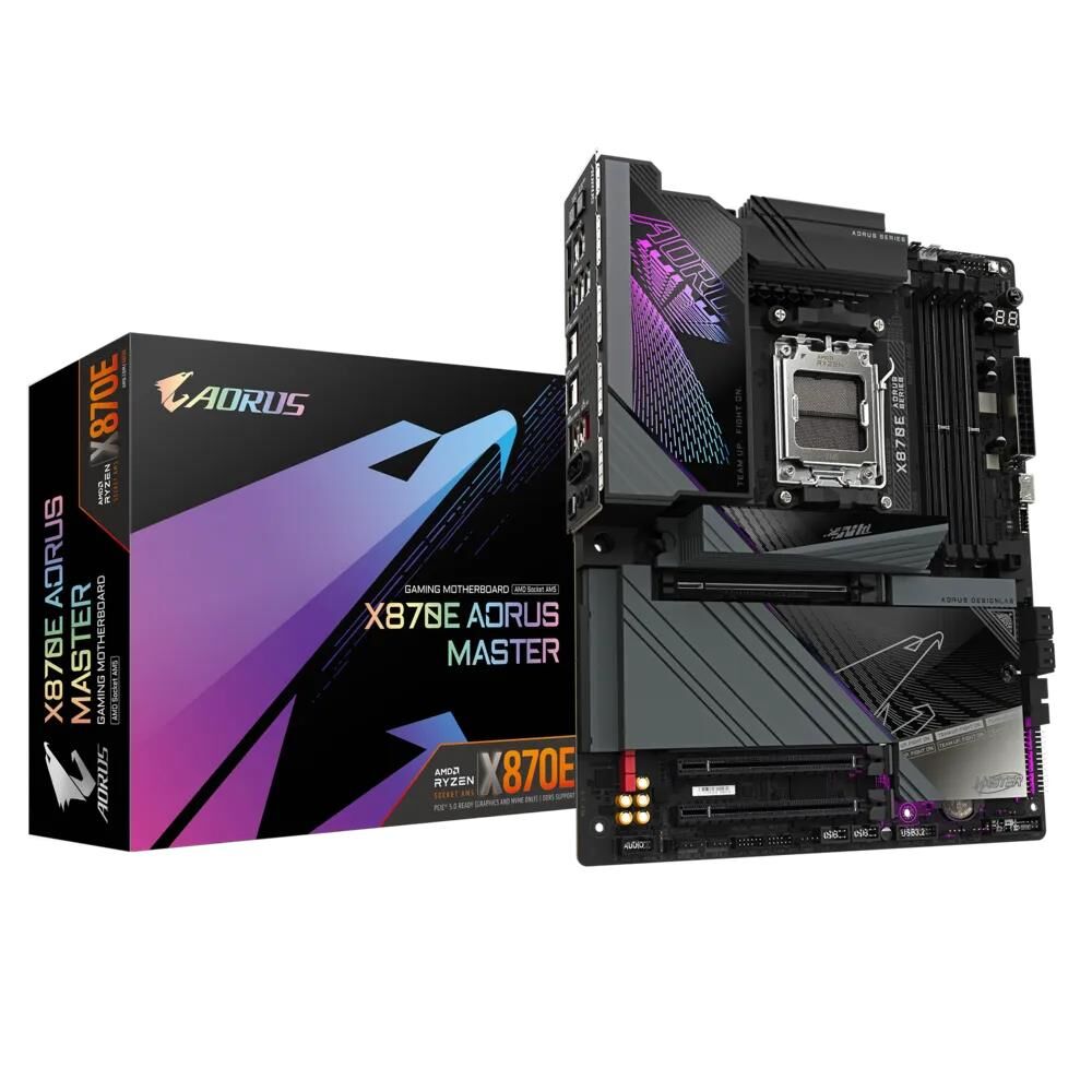 Gigabyte X870E-Aorus-Master AM5 DDR5 Ses Glan HDMI/USB4 Sata3 USB3.2 ATX