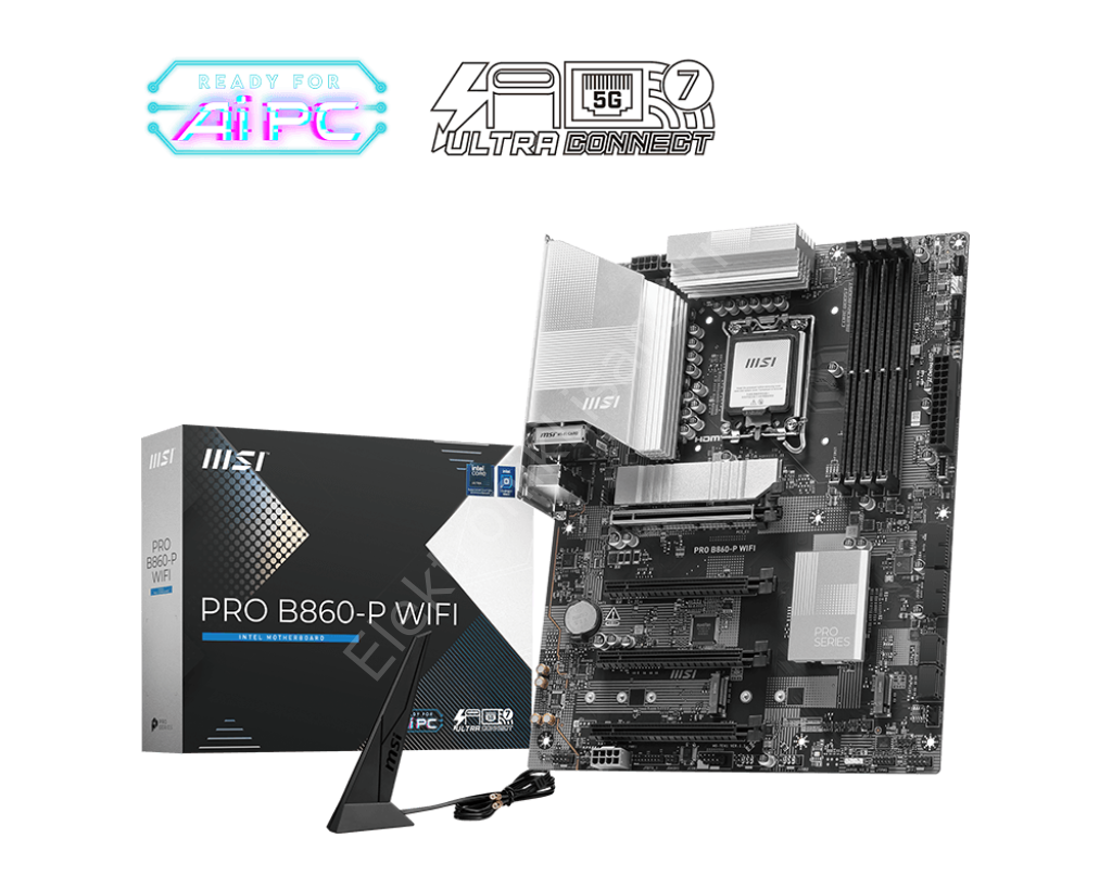 Msi Pro B860-P Wifi 1851P Ddr5 Ses Glan Dp/Hdmi/Type-C Sata3 Usb3.2 Atx