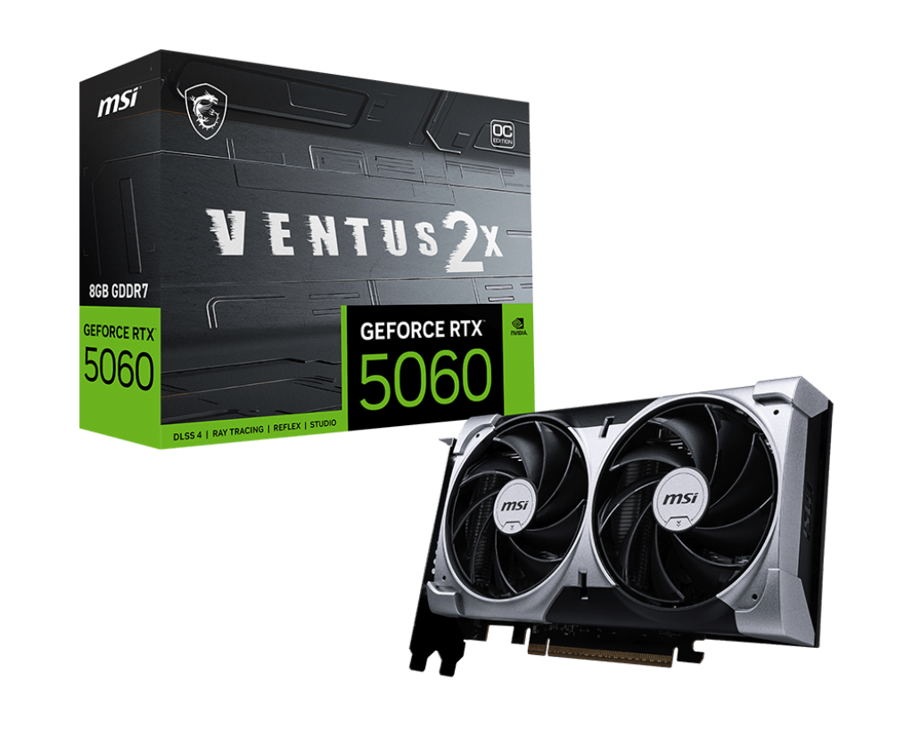 MSI Rtx5060 8GB Gddr7 128bit 3xDP/HDMI (GeForce Rtx 5060 8G Ventus 2X OC)