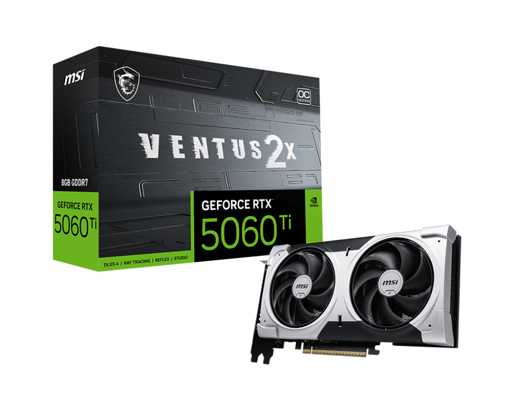MSI Rtx5060-Ti 8Gb Gddr7 128Bit 3xDp/Hdmi (Rtx 5060 Ti 8G Ventus 2X Oc Plus)