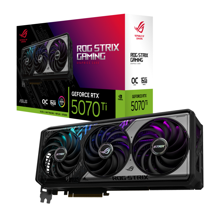 Asus RTX 5070 Ti 16GB GDDR7 256 Bit 3xDP/2xHDMI (ROG-STRIX-RTX5070TI-O16G-Gaming)