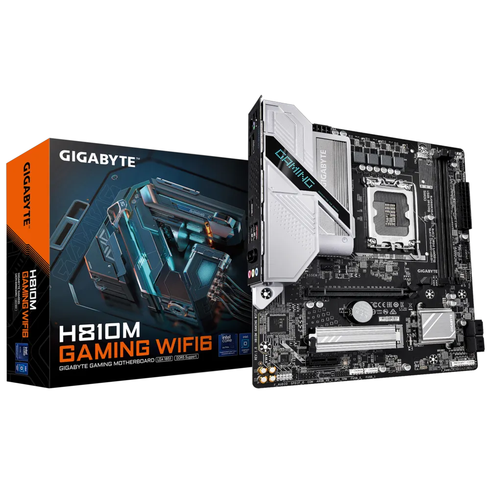 Gigabyte H810M Gaming Wifi6 1851P DDR5 Ses GLAN DP/HDMI SATA3 USB3.2 mATX
