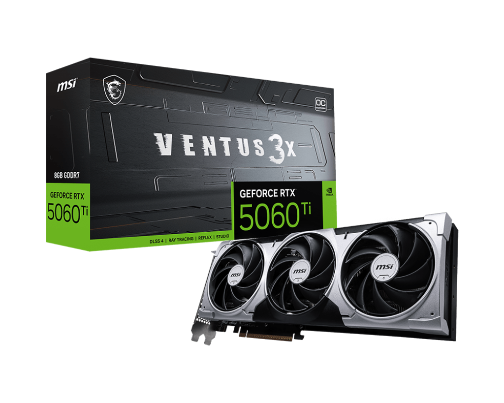 MSI Rtx5060-Ti 8gb Gddr7 128bit 3xDP/HDMI (GeForce Rtx 5060 Ti 8g Ventus 3x OC)