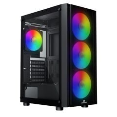 Gamebooster Castle A651B 600W USB3.0 4x12cm RGB Fan ATX Kasa (JBST-GBA651B)