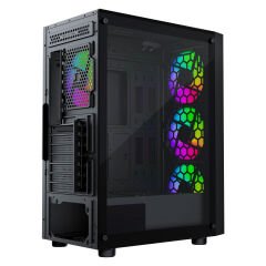 Gamebooster Castle A651B 600W USB3.0 4x12cm RGB Fan ATX Kasa (JBST-GBA651B)