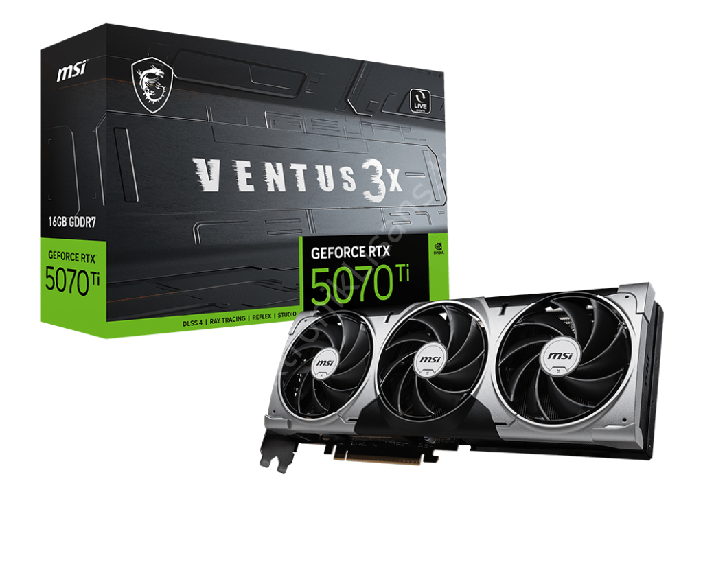 Msi Rtx5070 Ti 16Gb Gddr7 256Bit 3xDp/Hdmi (GeForce Rtx5070 Ti 16G Ventus 3x)