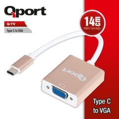 Qport (Q-TV) Type-C to VGA Çevirici