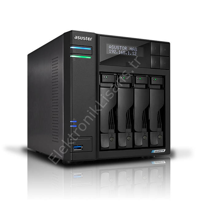 Asustor As6704T 4 Slot Tower NAS Celeron 2GHz Quad 4GB DDR4 2x2.5GBE