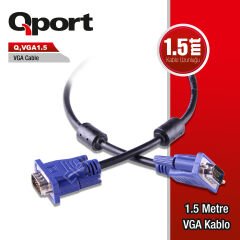 Qport Q-vga1.5 1.5m 15pin Vga Kablo
