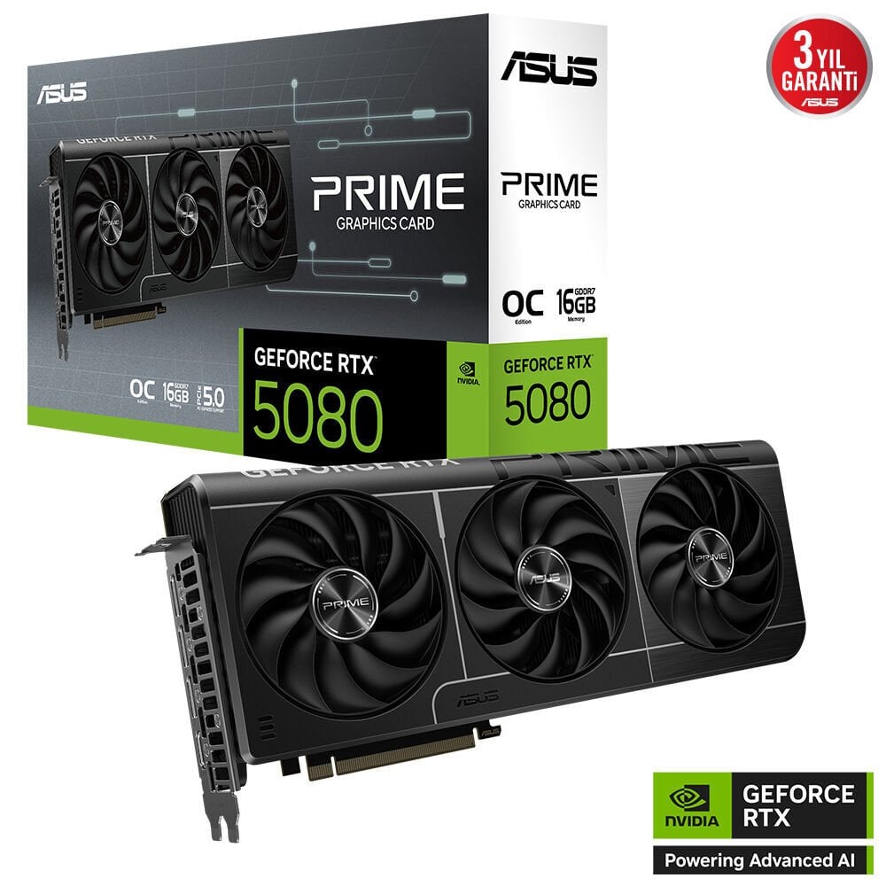 Asus RTX5080 16GB GDDR7 256Bit 3xDP/HDMI (Prime-RTX5080-O16G)