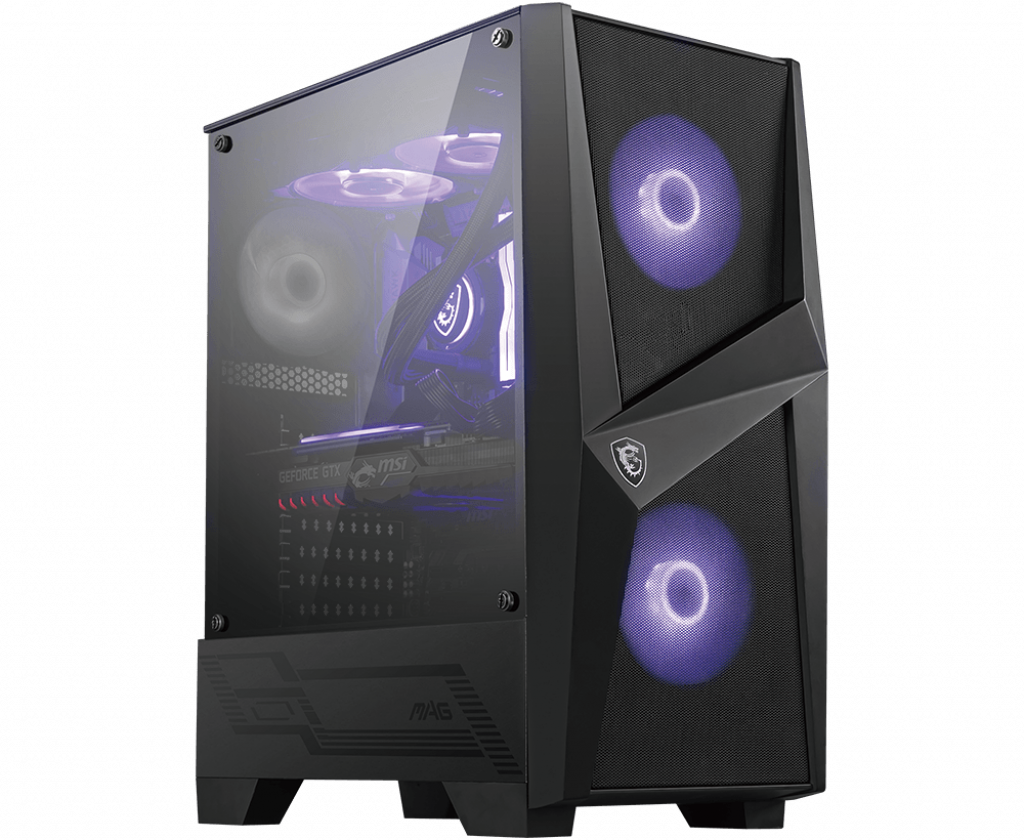 MSI Mag Forge 100M USB3.2 2x12cm RGB + 12cm Fan Pencereli ATX Siyah Kasa