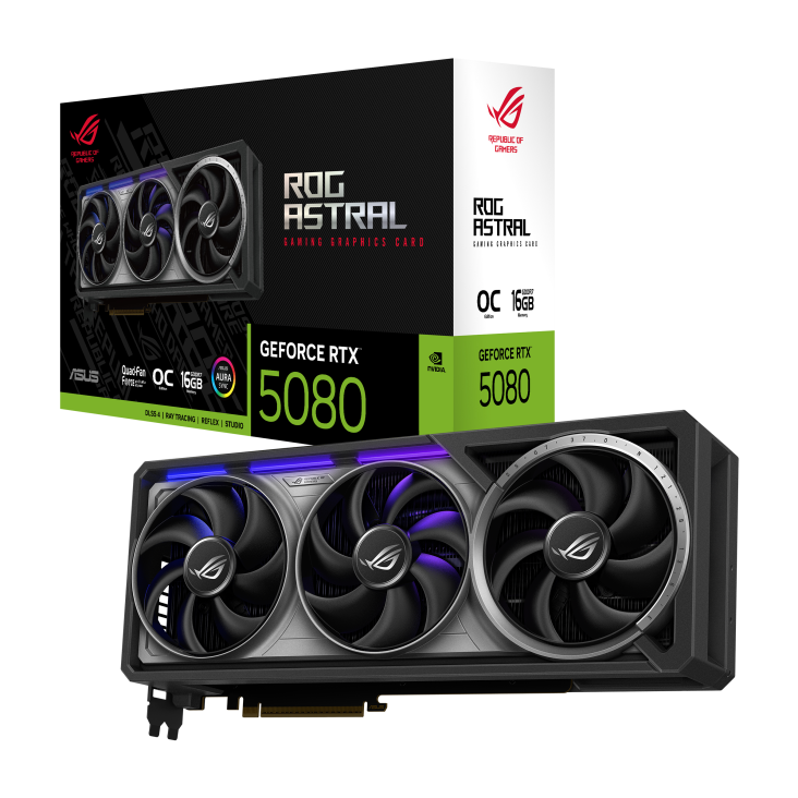 Asus RTX 5080 16GB GDDR7 256Bit 3xDP/2xHDMI (ROG-Astral-RTX5080-O16G-Gaming)