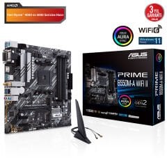Asus Prime B550M-A WiFi II AM4 DDR4 Ses Glan HDMI/DVI/VGA SATA3 USB3.2 mATX