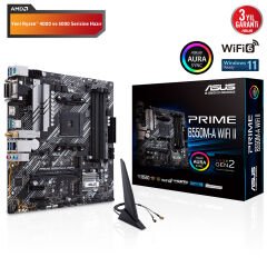 Asus Prime B550M-A WiFi II AM4 DDR4 Ses Glan HDMI/DVI/VGA SATA3 USB3.2 mATX