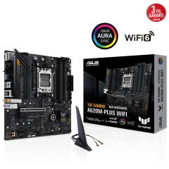 Asus Tuf Gaming A620M-Plus Wifi AM5 DDR5 Ses Glan 2xDP/HDMI Sata3 Usb3.2 Matx