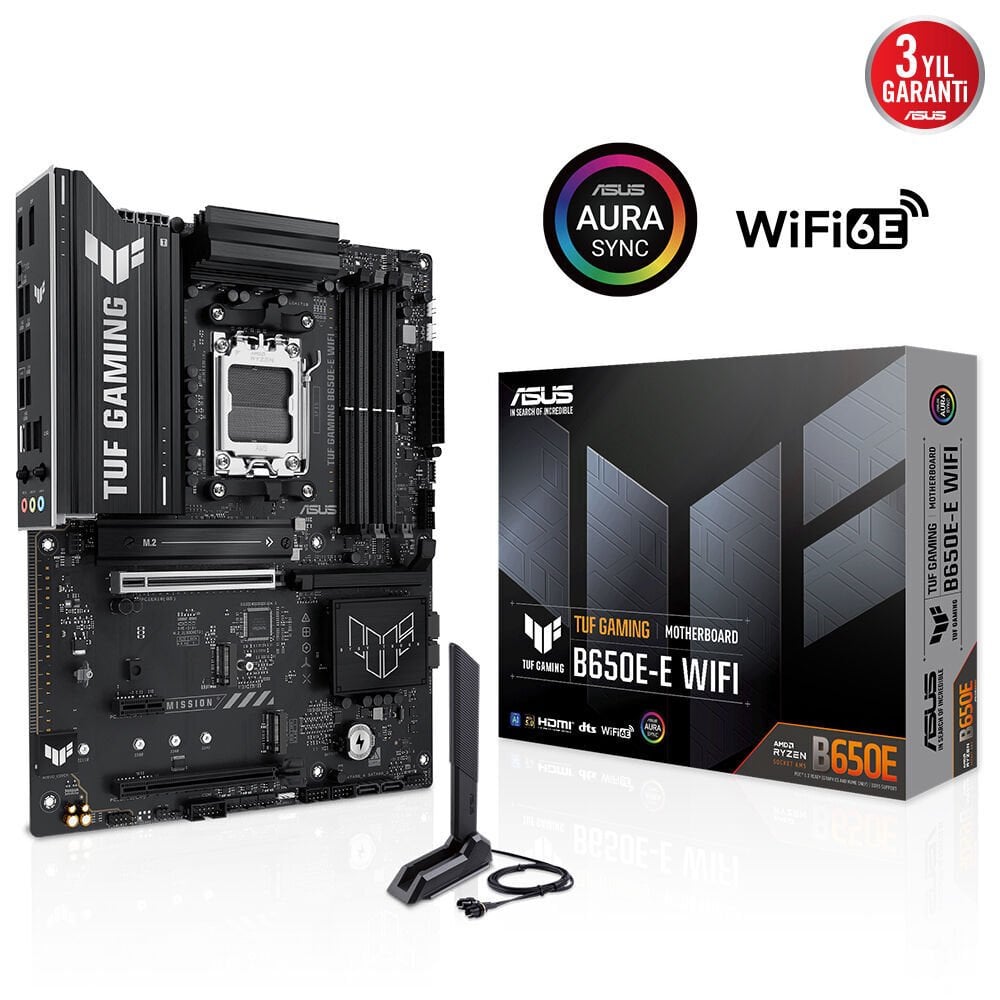 Asus TUF Gaming B650E-E Wifi AM5 DDR5 Ses GLAN DP/HDMI SATA3 USB3.2 ATX