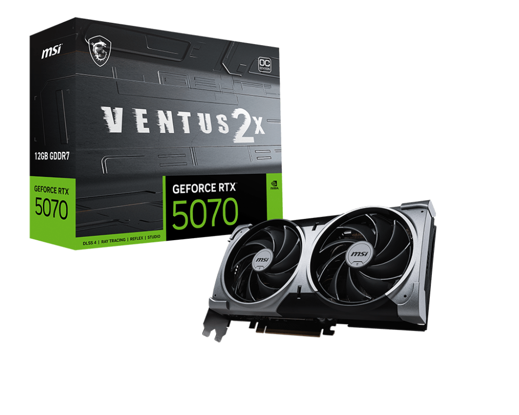 MSI Rtx5070 12GB Gddr7 192Bit 3xDP/HDMI (GeForce Rtx 5070 12G Ventus 2X OC)