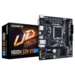 Gigabyte H610M-S2H-V2-DDR5 1700P DDR5 Ses Glan DP/HDMI/D-Sub Sata3 Usb3.2 Matx