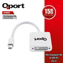 Qport (q-mdd) Mini Display Port To Dvi Cevirici Kablo