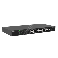 Reyee RG-ES126FGS-P 24 Port 10/100 24xPoE 370W 2xGE 1xCombo Yönetilemez Switch